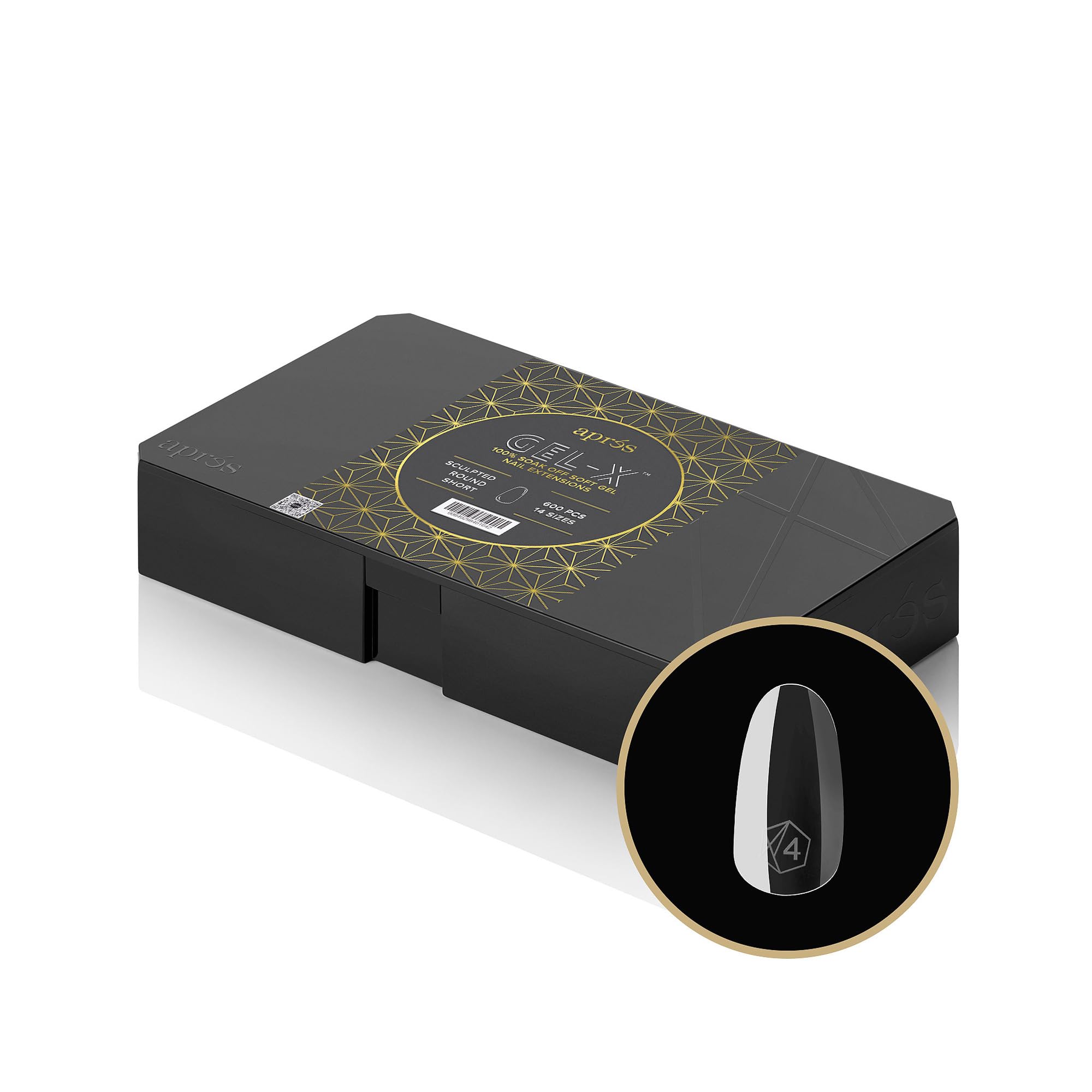Amazon | Apres ネイルジェルX スカルプテッドラウンドショートチップ